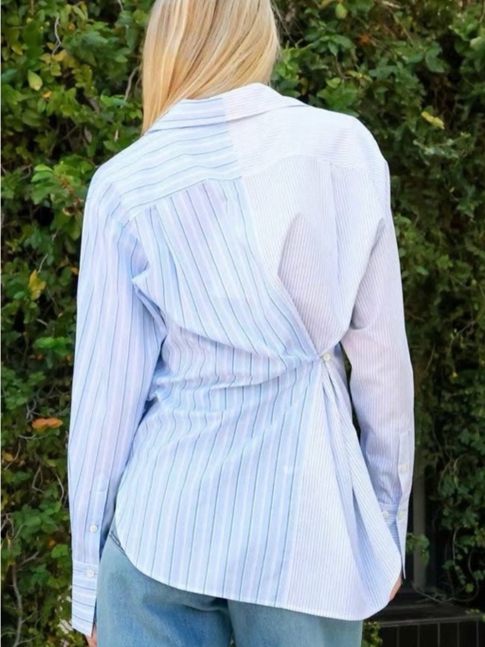 FRAME Le Mix Oversized Cotton Shirt - Picture 5 of 15